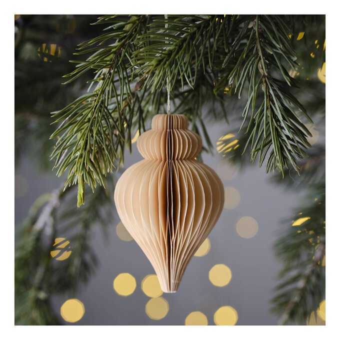 Hanging Paper Bauble Decoration image number 1