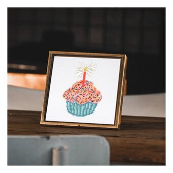 Trimits Birthday Cake Mini Cross Stitch Kit 13cm x 13cm image number 4