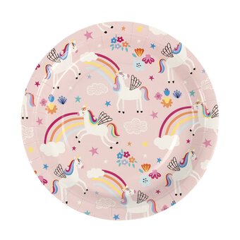 Unicorn Party Paper Plates 8 Pack