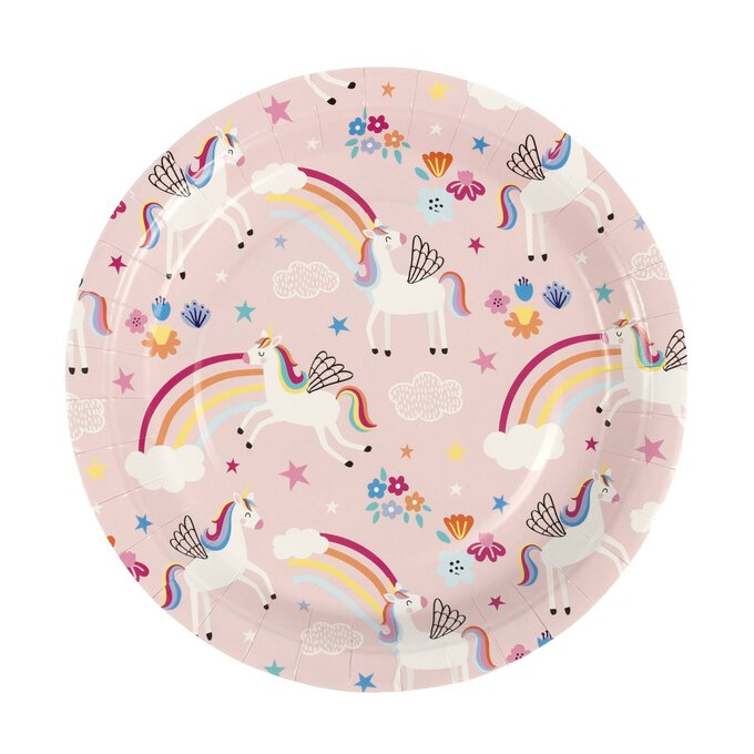 Unicorn Party Paper Plates 8 Pack image number 1