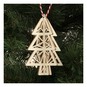 Hanging Wooden Decoration Laser Cut-Out Tree 10cm image number 3