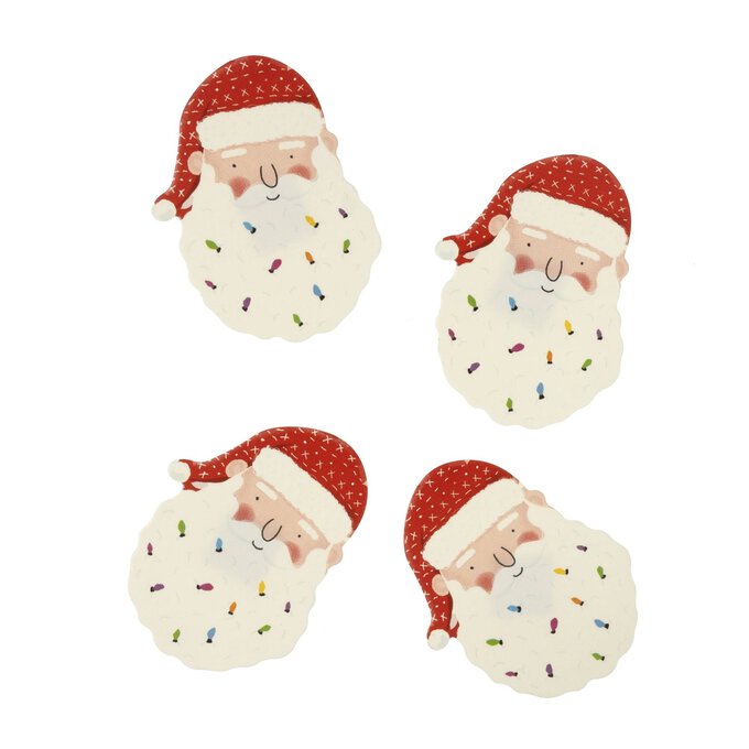 Santa’s Face Card Toppers 4 Pack image number 1