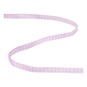 Light Pink Gingham Ribbon 6mm x 5m image number 2