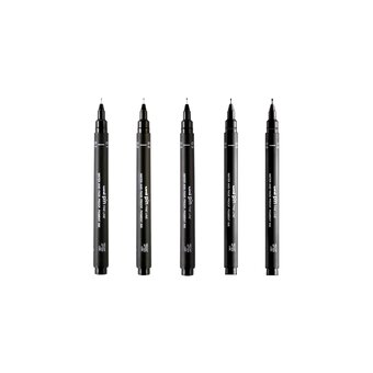 Uni Pin Fine Line Drawing Pens - Black 8 tip sizes: 0.3mm - £2.99