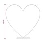 White Metal Heart Frame Decoration 20cm image number 4