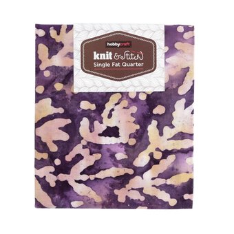 Purple Print Batik Single Cotton Fat Quarter