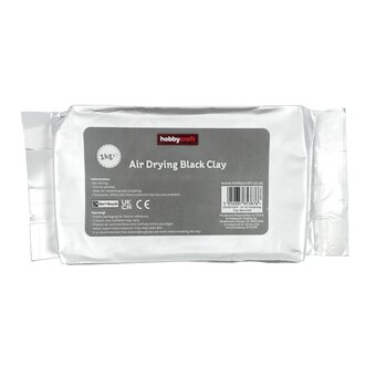 Black Air Drying Clay 1kg