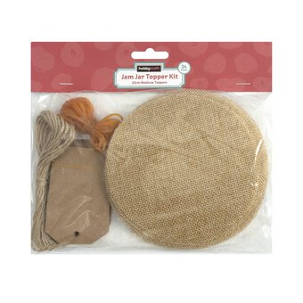 Natural Hessian Jam Jar Topper Kit 24 Pack image number 5