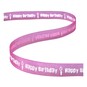 White On Hot Pink Happy Birthday Ribbon 15mm x 3.5m image number 2