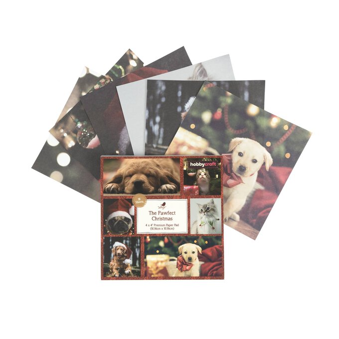 The Pawfect Christmas 4 x 4 Inches Paper Pad 18 Sheets image number 1