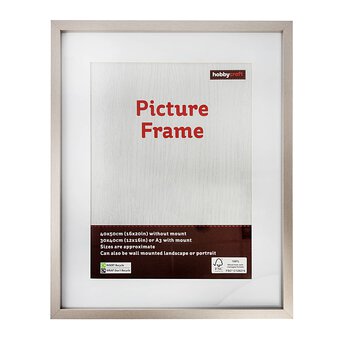 Metallic Silver Picture Frame 25cm x 20cm