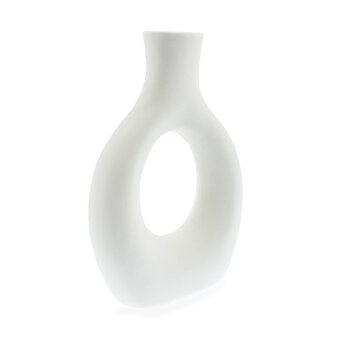 Ceramic Vase with Hole 12.5cm x 18.5cm image number 3