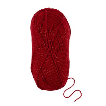 Knitcraft Red Sparkle Era DK Yarn 100g image number 3