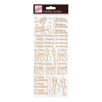 3D WEDDING STICKERS FOR SCRAPBOOKING CRAFTS NEW 10 STICKERS BLACK