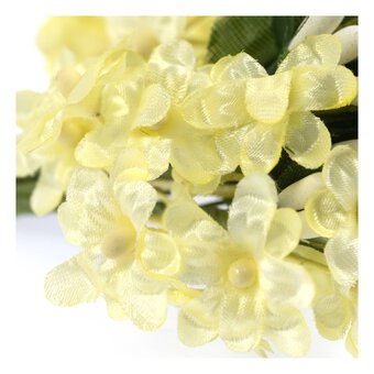 Soft Yellow Verbana Floral Pick 10cm image number 3