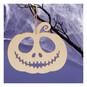 Hanging Wooden Pumpkin with Face 20cm image number 1