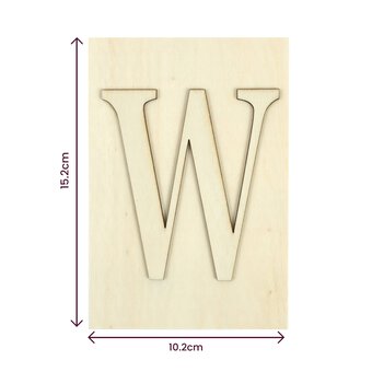 Wooden Letter W Plaque 10cm x 15cm image number 4