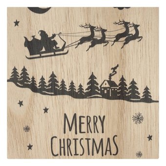 Merry Christmas Wooden Door Sign 30cm image number 3