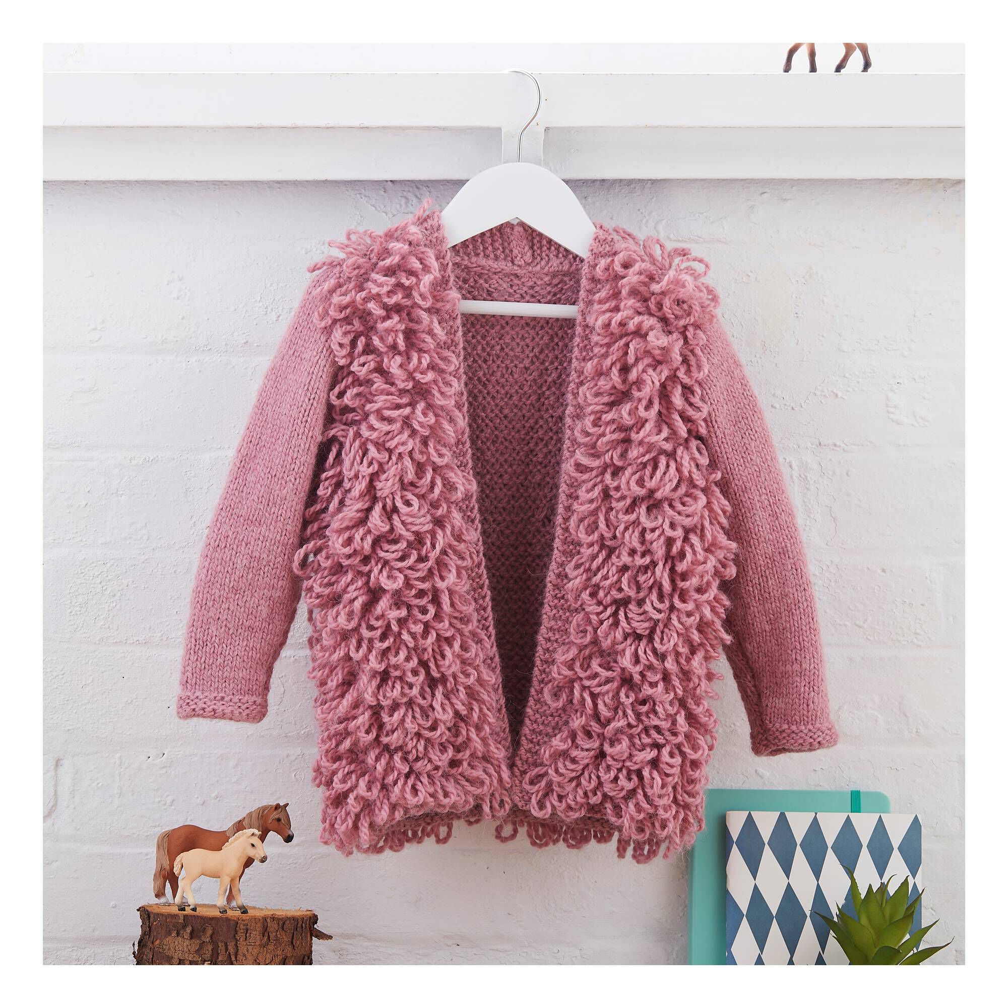 Knitcraft Kids' Loop Stitch Cardigan Digital Pattern 0121 Hobbycraft