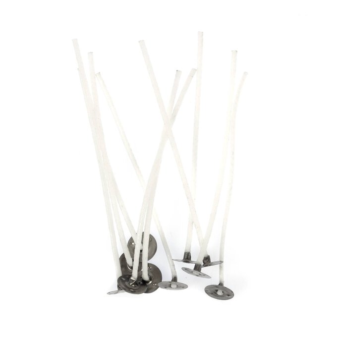 Pre-Waxed Wick Assemblies for Paraffin Wax 100mm 10 Pack image number 1