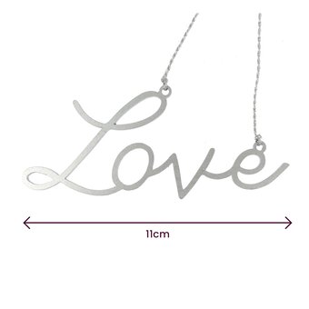 Silver Love Hanging Decoration 11cm image number 4