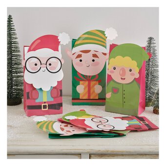 Santa and Elf Treat Bags 6 Pack 