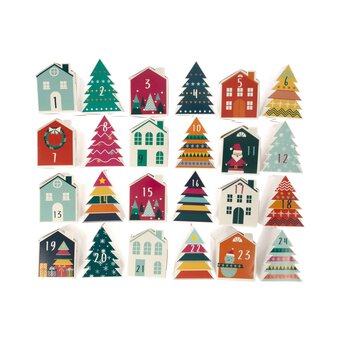 JOYIN 2023 Advent Calendar Christmas 24 Days Countdown Advent Calendar with  24 Animal Characters Including 48 Erasers Puzzle in 24 Windows Miniature