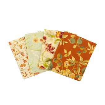 Laura Ashley Autumnal Floral Cotton Fat Quarters 4 Pack