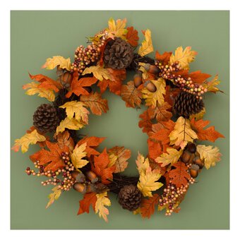 Orange Autumn Wreath 60cm image number 3