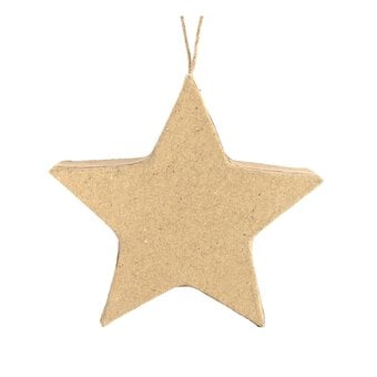 Mache Hanging Star Decoration 10cm