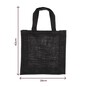 Black Jute Bag 28cm x 28cm x 10cm image number 4