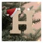 Hanging Wooden Christmas Letter H 9cm image number 1