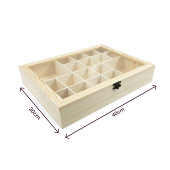 Wooden Selection Tray 40cm x 30cm x 7.5cm image number 5