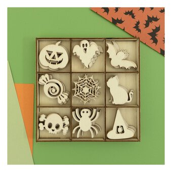 Halloween Wooden Embellishments 45 Pack image number 3