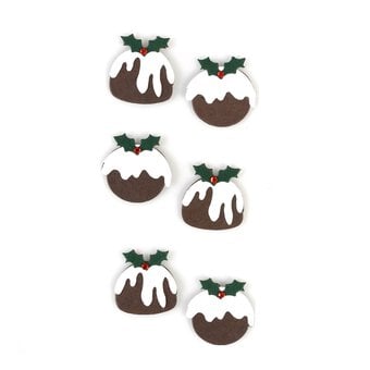 Christmas Pudding Embellishments 6 Pack image number 3