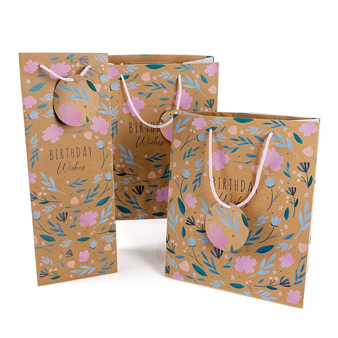 Kraft Gift Bag 33cm x 25cm 5 Pack