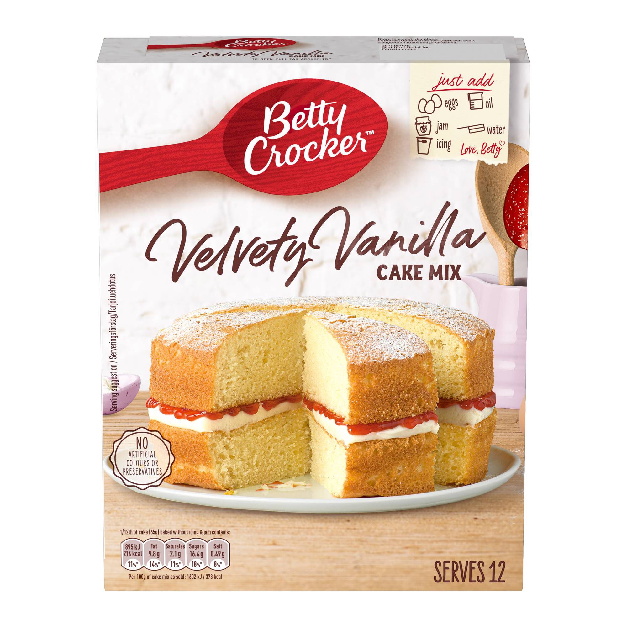 Betty Crocker Party Rainbow Cake Mix 425G - Tesco Groceries