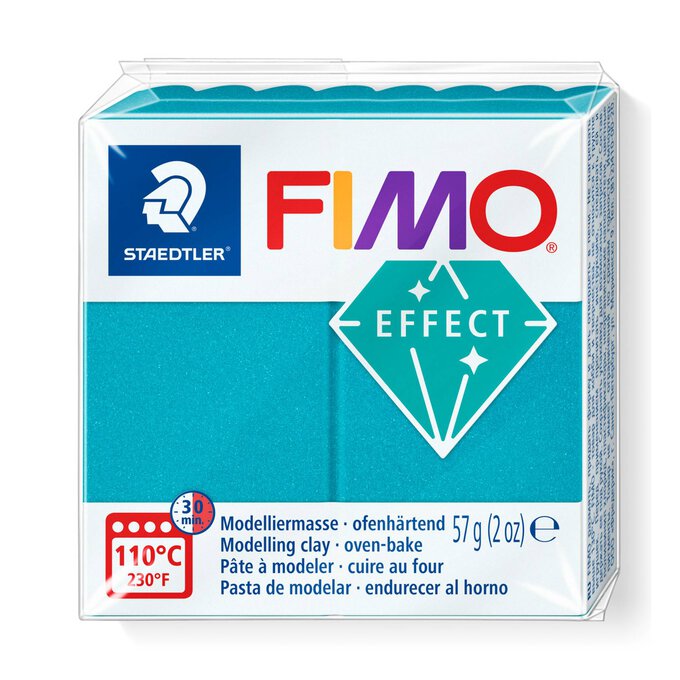 Fimo Effect Metallic Turquoise Modelling Clay 57g image number 1