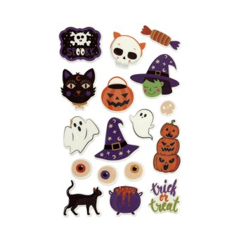 Witch and Cats Halloween Stickers 