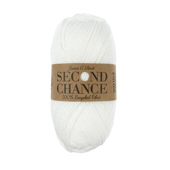 James C Brett White Second Chance DK Yarn 100g