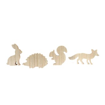 Wooden Woodland Animals 4 Pack image number 3