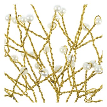 Gold Pearl Branch Wired Embellishments 10 Pack image number 3