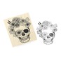 Floral Skull Wooden Stamp 10cm x 9cm image number 1