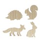 Wooden Woodland Animals 4 Pack image number 1