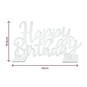 Silver Acrylic Happy Birthday Sign 32cm x 20cm image number 3