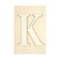 Wooden Letter K Plaque 10cm x 15cm image number 1