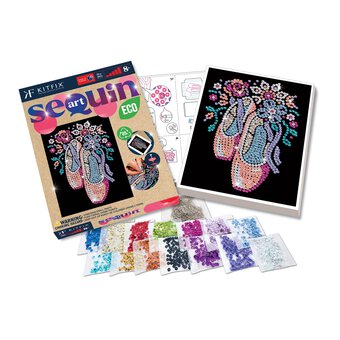 Kitfix Ballet Shoes Sequin Art Kit image number 4