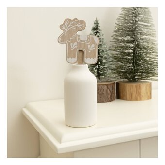 Printed Reindeer Wooden Topper image number 3