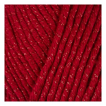 Knitcraft Red Shine Bright Chunky Yarn 100g image number 2