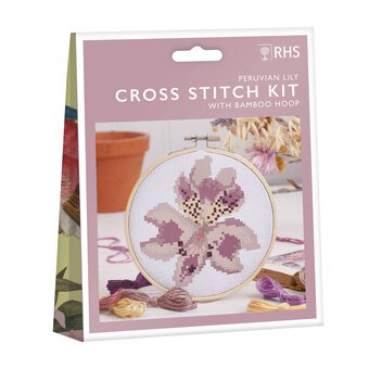 RHS Peruvian Lily Cross Stitch Kit 5 Inches